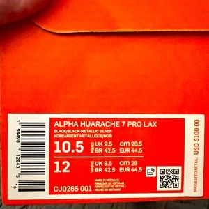 NIB Nike Cleats Alpha Huarache 7 Pro Lax